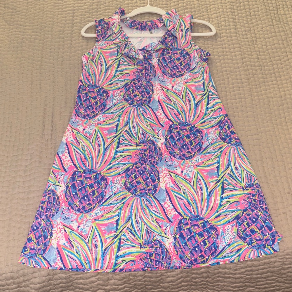 Vibrant Pineapple Print Dress